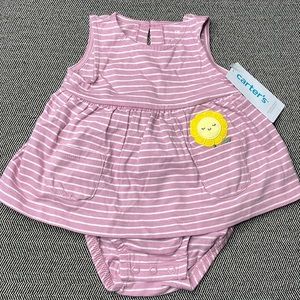 Carters Purple Striped Dress